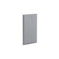 Hubbell Electrical Box Cover, 1-Gang, 1 Gang, Rectangular, Aluminum, Blank and Flat 5173-5